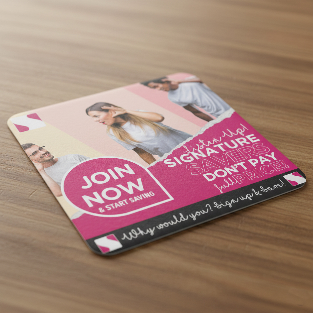 Signature Benefits design Beer mat